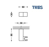 MEDIDAS SOPORTE DUCHA ORIENTABLE TRES